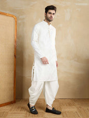 Men Floral Embroidered Kurta with Dhoti Pant