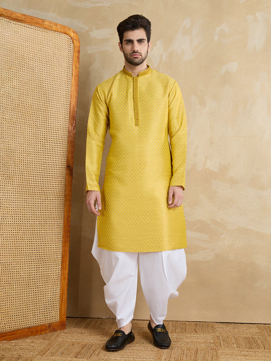 Men Ethnic Motifs Printed Kurta with Dhoti Pants