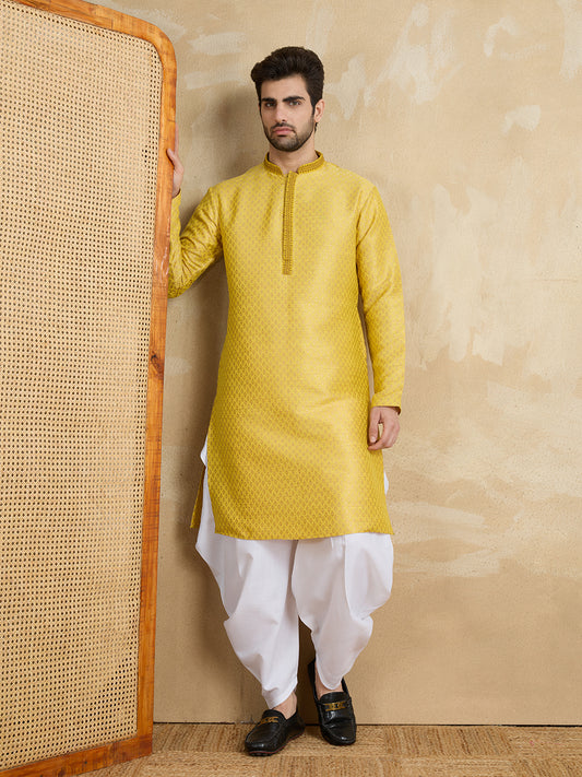 Men Ethnic Motifs Printed Kurta with Dhoti Pants