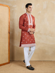 Men Ethnic Motifs Embroidered Kurta with Trousers