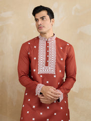 Men Ethnic Motifs Embroidered Kurta with Trousers