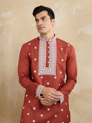 Men Ethnic Motifs Embroidered Kurta with Trousers