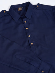 Men Solid Kurta with Dhoti Pants