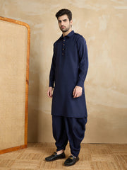 Men Solid Kurta with Dhoti Pants