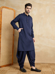 Men Solid Kurta with Dhoti Pants