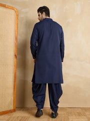 Men Solid Kurta with Dhoti Pants