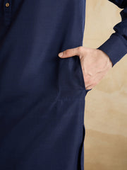 Men Solid Kurta with Dhoti Pants