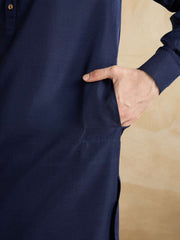 Men Solid Kurta with Dhoti Pants
