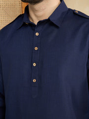 Men Solid Kurta with Dhoti Pants