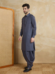 Men Solid Kurta with Dhoti Pants