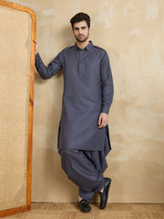 Men Solid Kurta with Dhoti Pants