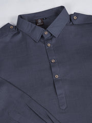 Men Solid Kurta with Dhoti Pants