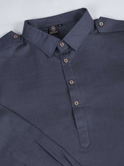 Men Solid Kurta with Dhoti Pants