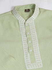 Men Solid Embroidered Kurta with Dhoti Pants