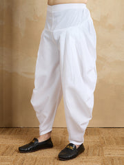 Men Solid Embroidered Kurta with Dhoti Pants