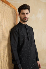 Men Solid Embroidered Kurta with Dhoti Pants