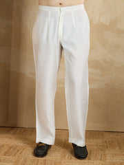 Men Geometric Embroidered Kurta with Trousers