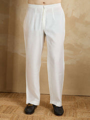 Men Geometric Embroidered Kurta with Trousers