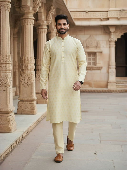 Men Ethnic Motifs Embroidered Thread Work Kurta