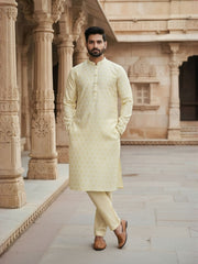 Men Ethnic Motifs Embroidered Thread Work Kurta