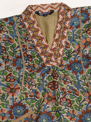 Women Floral Printed A-Line Kurta with Trousers & Dupatta