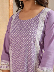 Women Ethnic Motifs Embroidered Regular Thread Work Kurta with Trousers & Dupatta
