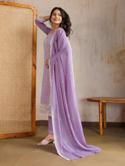 Women Ethnic Motifs Embroidered Regular Thread Work Kurta with Trousers & Dupatta