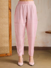 Women Floral Embroidered Anarkali Kurta with Trousers & Dupatta