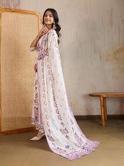 Women Floral Embroidered Regular Thread Work Kurta with Trousers & With Dupatta
