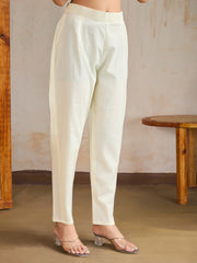 Women Floral Embroidered Regular Thread Work Kurta with Trousers & With Dupatta