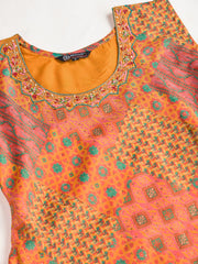 Women Ethnic Motifs Printed Regular Beads and Stones Kurta & Palazzos With Dupatta