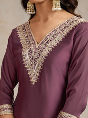 Ethnic Motifs Embroidered Yoke Design Thread Work Kurta With Trousers & Dupatta