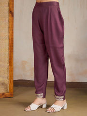 Ethnic Motifs Embroidered Yoke Design Thread Work Kurta With Trousers & Dupatta