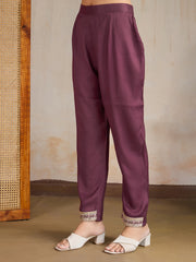 Ethnic Motifs Embroidered Yoke Design Thread Work Kurta With Trousers & Dupatta