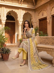 Women Ethnic Motifs Printed Regular Sequinned Kurta with Trousers & With Dupatta
