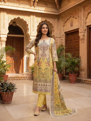 Women Ethnic Motifs Printed Regular Sequinned Kurta with Trousers & With Dupatta