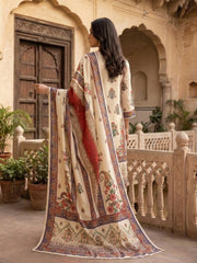 Women Floral Printed Regular Kurta with Trousers & With Dupatta