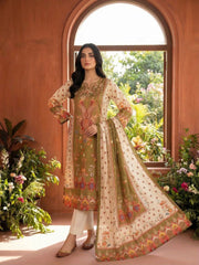 Women Ethnic Motifs Printed and Hand Embroidered Kurta Set with Dupatta