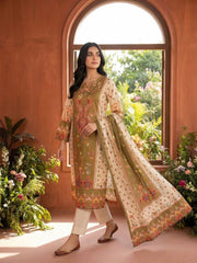 Women Ethnic Motifs Printed and Hand Embroidered Kurta Set with Dupatta