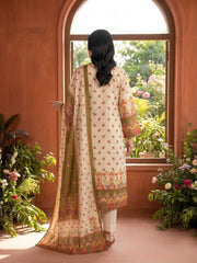 Women Ethnic Motifs Printed and Hand Embroidered Kurta Set with Dupatta