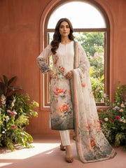 Women Floral Printed Regular Pure Silk Kurta with Trousers & With Dupatta