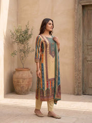Women Ethnic Motifs Printed Regular Kurta with Trousers & With Dupatta