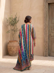 Women Ethnic Motifs Printed Regular Kurta with Trousers & With Dupatta