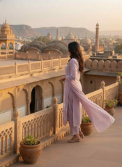 Women Ethnic Motifs Embroidered Regular Thread Work Pure Cotton Kurta with Trousers & With Dupatta