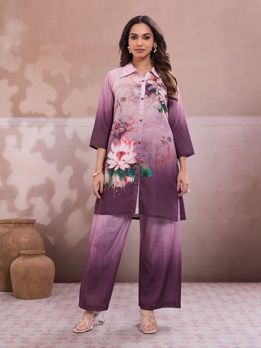 Floral Printed Top with Palazzos