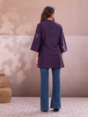 Floral Printed Mandarin Collar Kurta