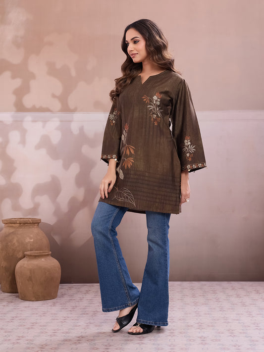 Women Floral Printed Straight Kurti