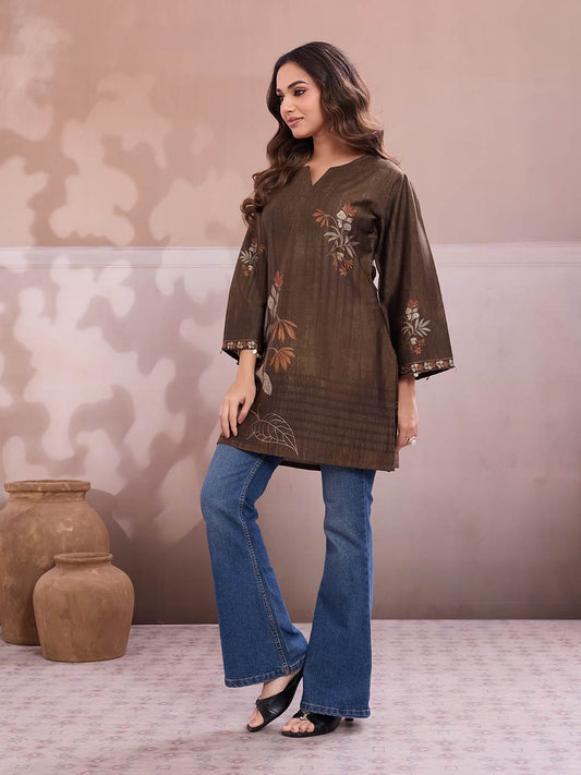 Women Floral Printed Straight Kurti