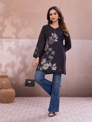 Floral Printed V-Neck Flared Sleeves Kurti
