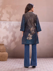 Floral Printed V-Neck Kurti